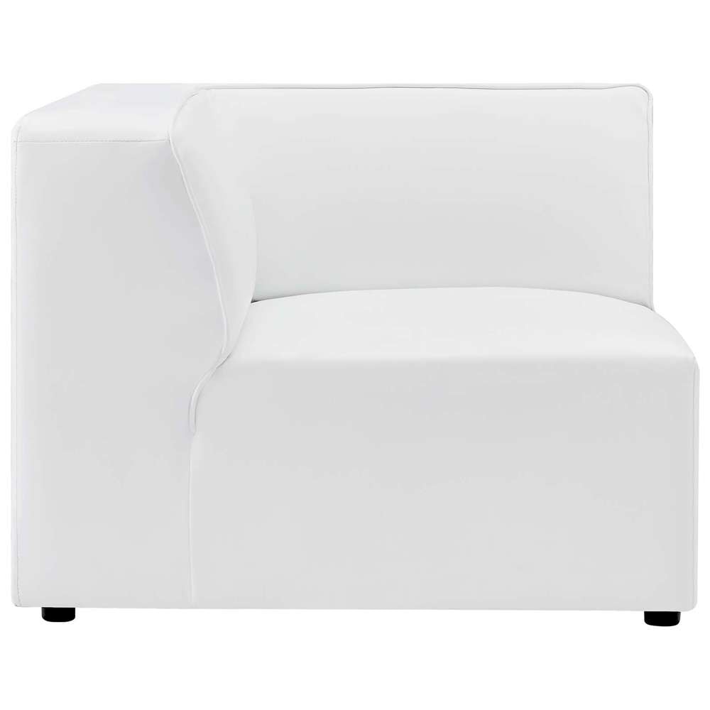 Modway - Mingle Vegan Leather Corner Chair - EEI-4625-WHI veiw 3