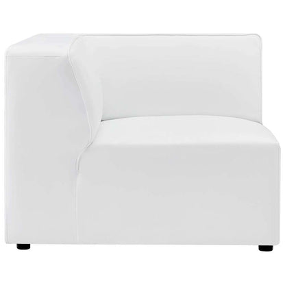 Modway - Mingle Vegan Leather Corner Chair - EEI-4625-WHI veiw 3