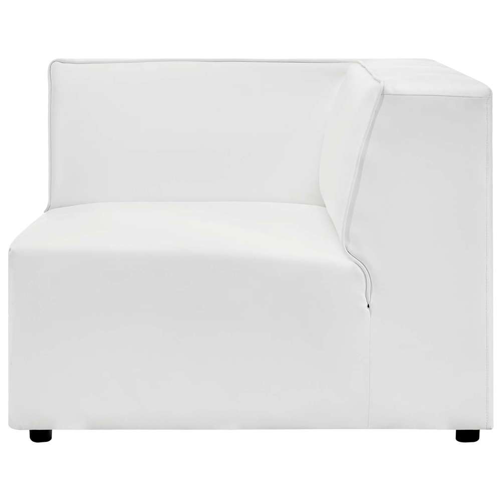 Modway - Mingle Vegan Leather Corner Chair - EEI-4625-WHI veiw 5