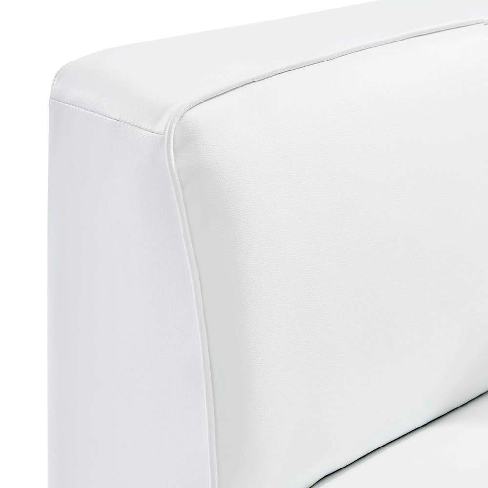 Modway - Mingle Vegan Leather Corner Chair - EEI-4625-WHI veiw 6