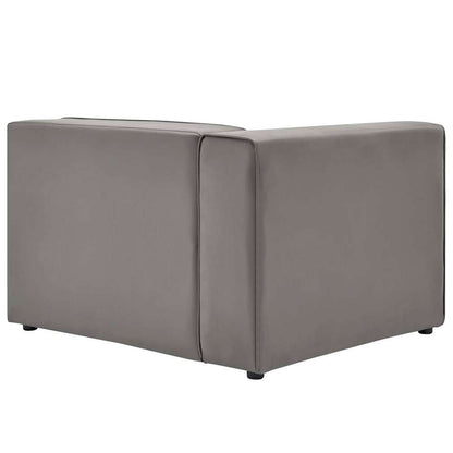 Modway - Mingle Vegan Leather Left-Arm Chair - EEI-4621-GRY veiw 3