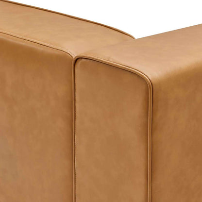 Modway - Mingle Vegan Leather Left-Arm Chair - EEI-4621-TAN veiw 5