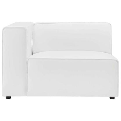 Modway - Mingle Vegan Leather Left-Arm Chair - EEI-4621-WHI veiw 4