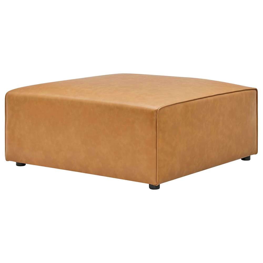 Modway - Mingle Vegan Leather Ottoman - EEI-4624-TAN veiw 1