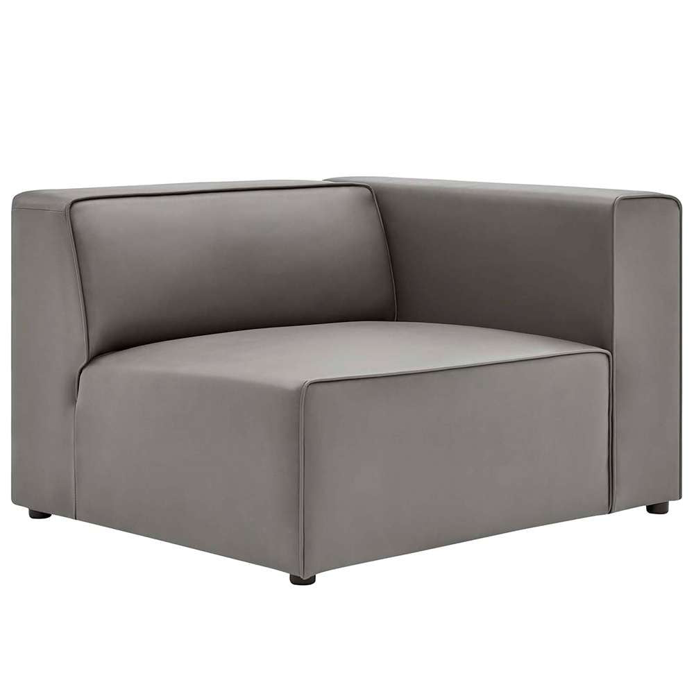 Modway - Mingle Vegan Leather Right-Arm Chair - EEI-4622-GRY veiw 1