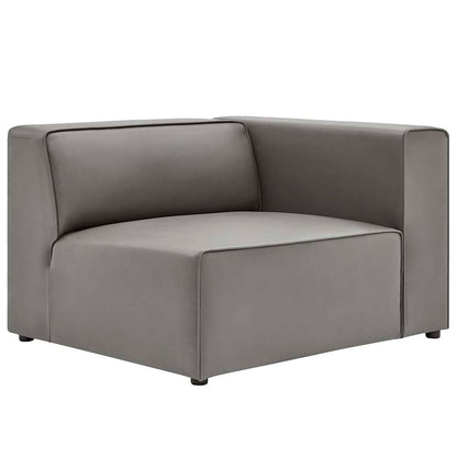 Modway - Mingle Vegan Leather Right-Arm Chair - EEI-4622-GRY veiw 1