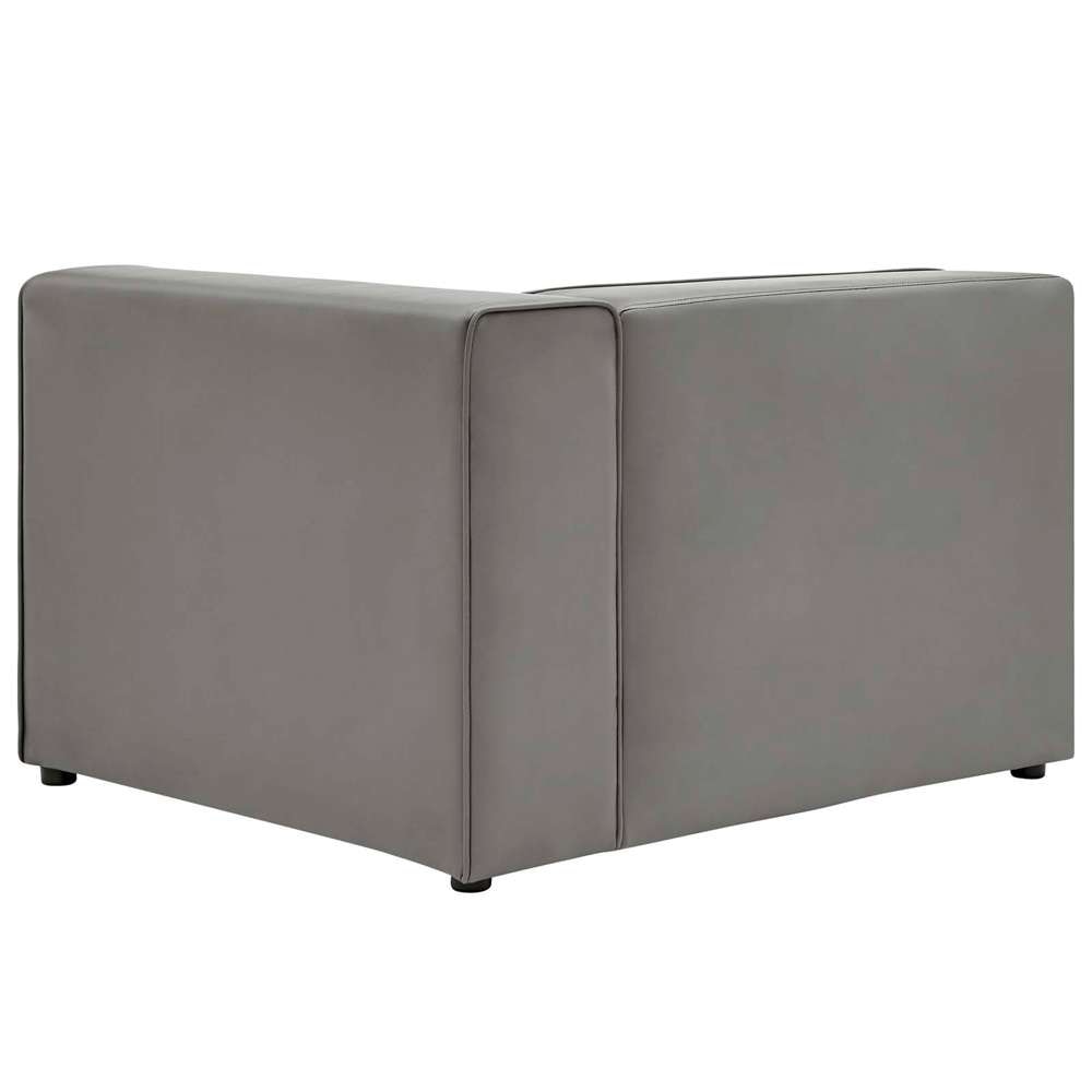 Modway - Mingle Vegan Leather Right-Arm Chair - EEI-4622-GRY veiw 3