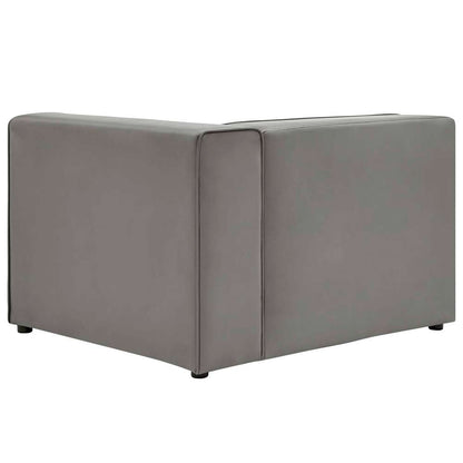 Modway - Mingle Vegan Leather Right-Arm Chair - EEI-4622-GRY veiw 3