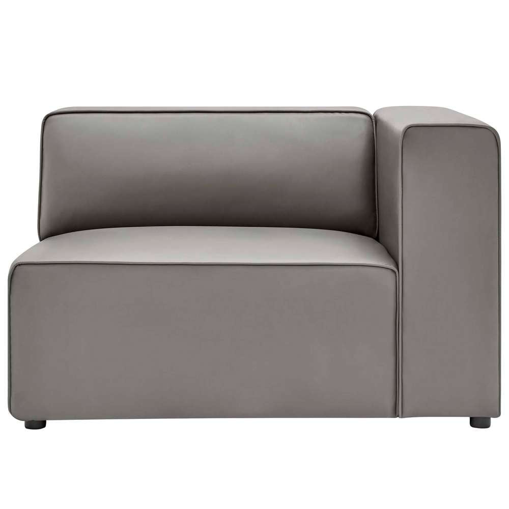 Modway - Mingle Vegan Leather Right-Arm Chair - EEI-4622-GRY veiw 4