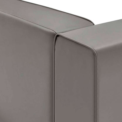 Modway - Mingle Vegan Leather Right-Arm Chair - EEI-4622-GRY veiw 5