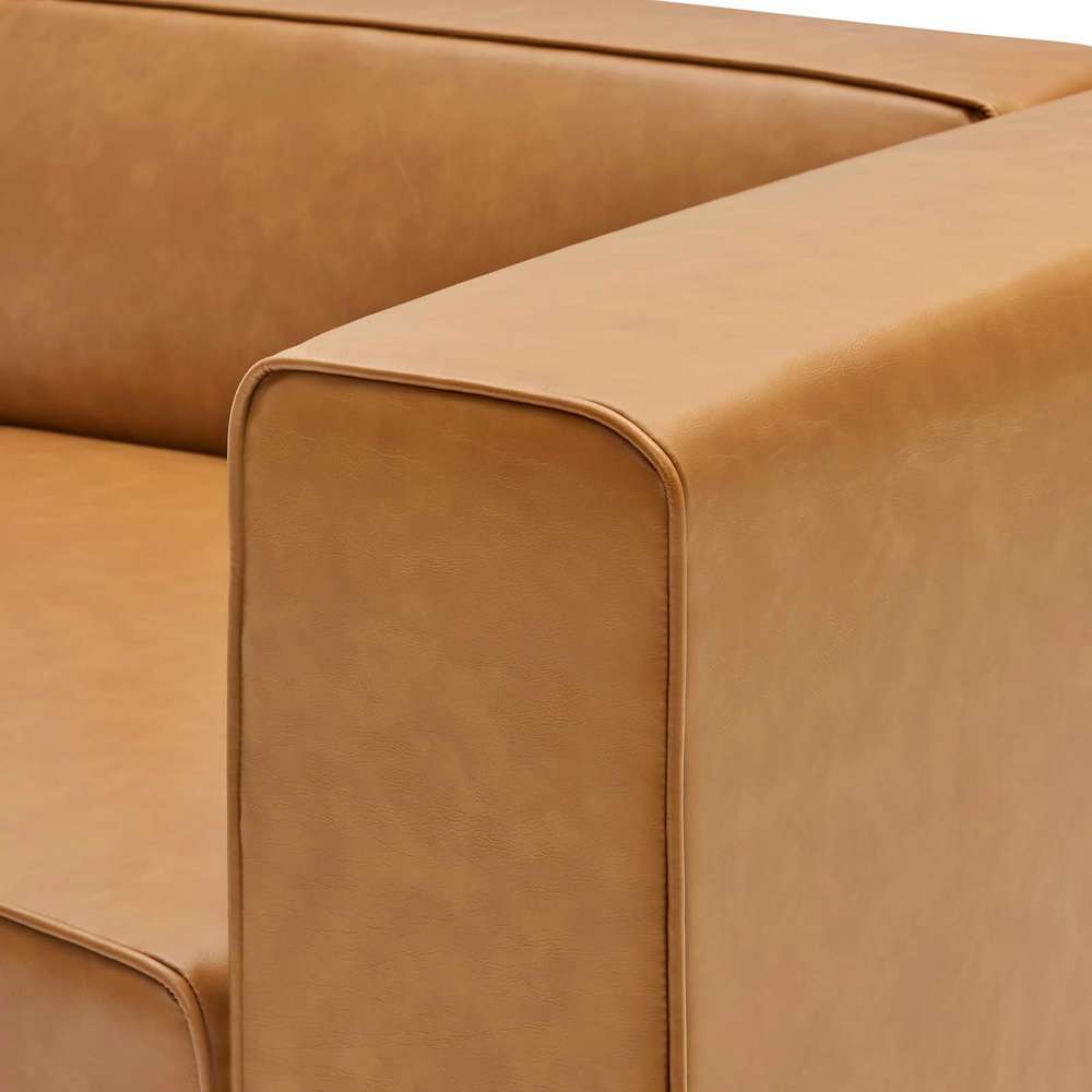 Modway - Mingle Vegan Leather Right-Arm Chair - EEI-4622-TAN veiw 5