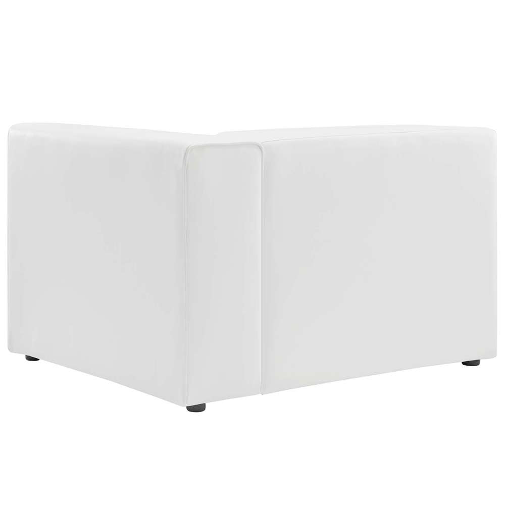 Modway - Mingle Vegan Leather Right-Arm Chair - EEI-4622-WHI veiw 3