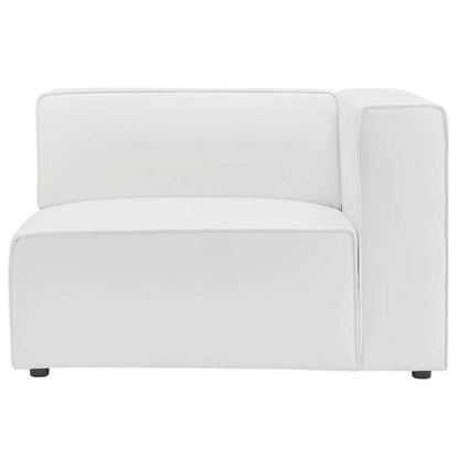 Modway - Mingle Vegan Leather Right-Arm Chair - EEI-4622-WHI veiw 4
