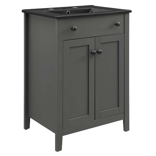 Modway - Nantucket 24in Bathroom Vanity - EEI-5354-GRY-BLK veiw 1