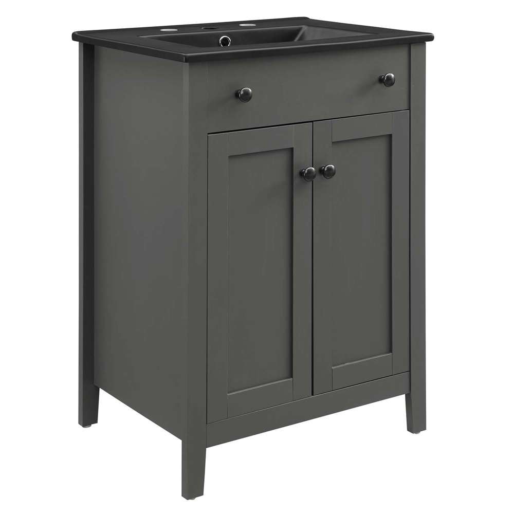 Modway - Nantucket 24in Bathroom Vanity - EEI-5354-GRY-BLK veiw 2