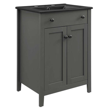 Modway - Nantucket 24in Bathroom Vanity - EEI-5354-GRY-BLK veiw 2