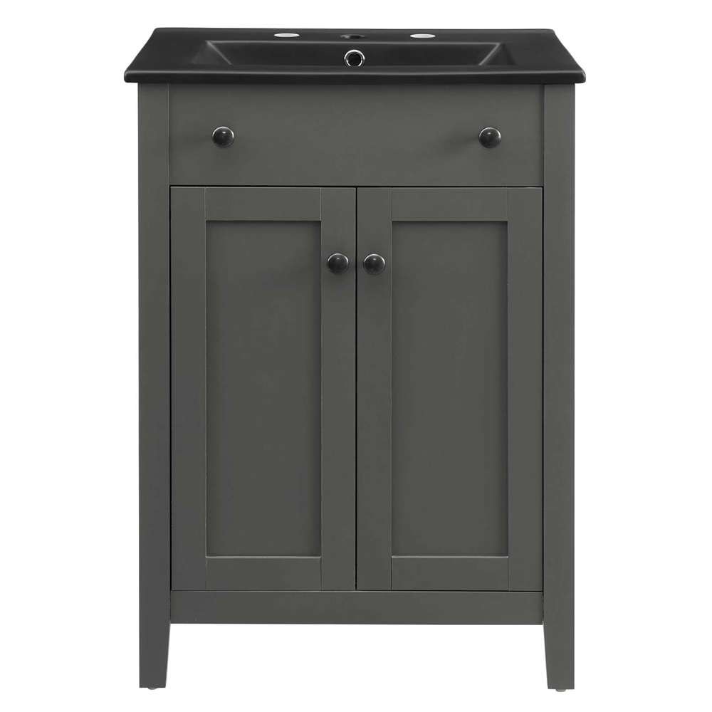 Modway - Nantucket 24in Bathroom Vanity - EEI-5354-GRY-BLK veiw 3