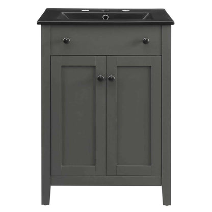 Modway - Nantucket 24in Bathroom Vanity - EEI-5354-GRY-BLK veiw 3