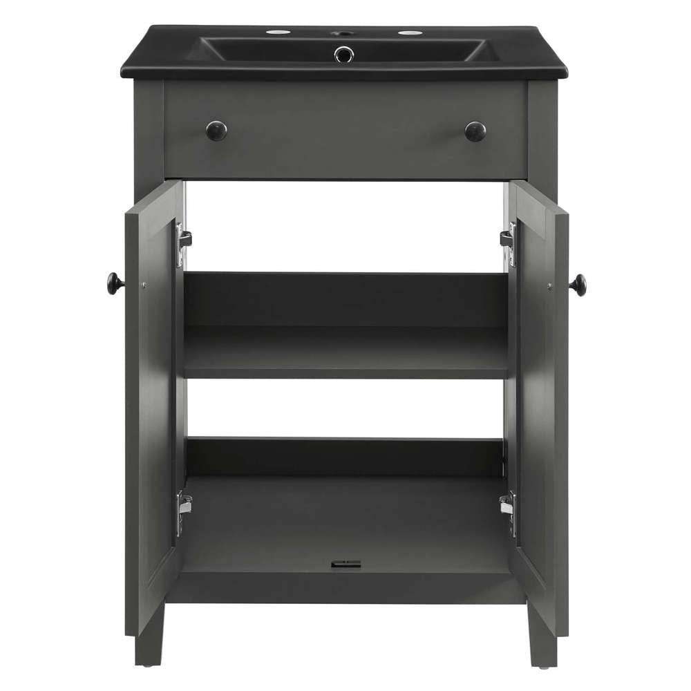 Modway - Nantucket 24in Bathroom Vanity - EEI-5354-GRY-BLK veiw 4
