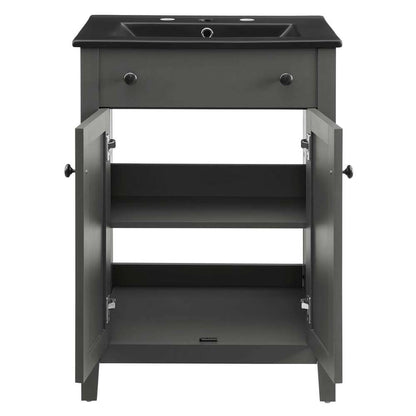 Modway - Nantucket 24in Bathroom Vanity - EEI-5354-GRY-BLK veiw 4