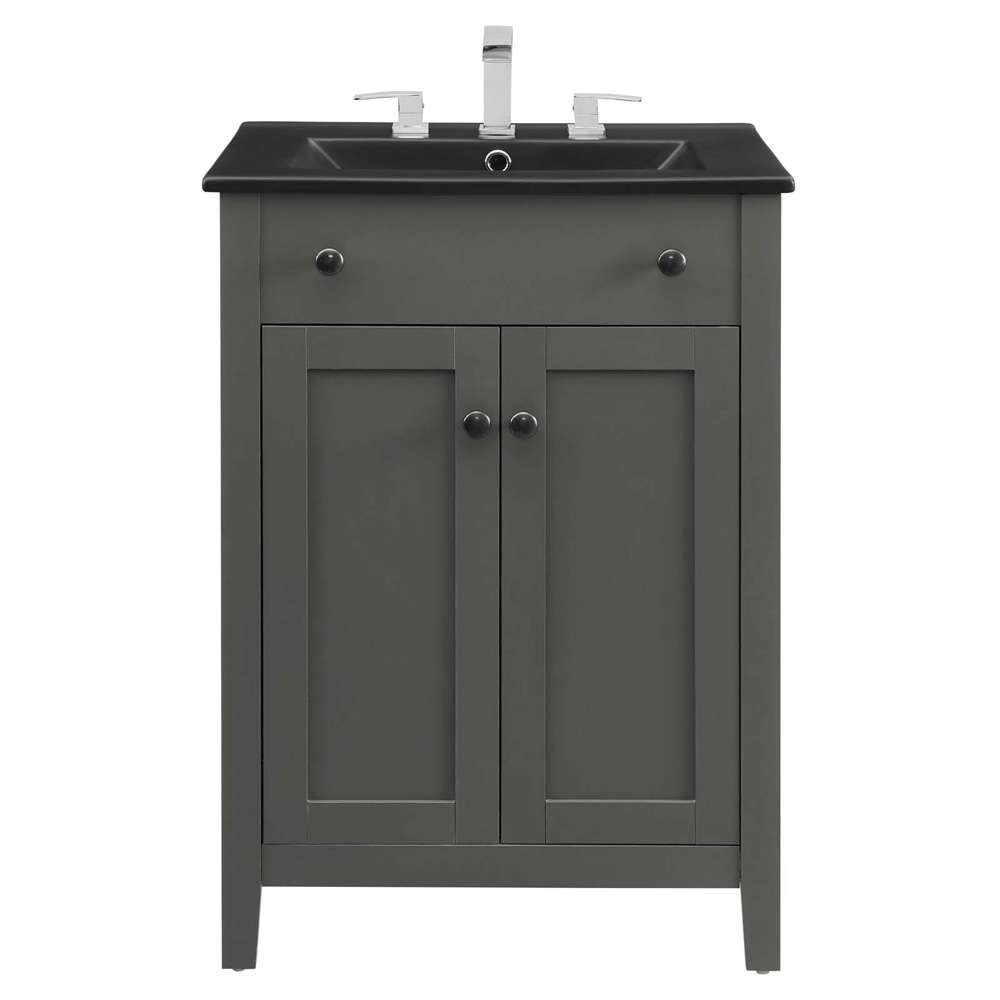 Modway - Nantucket 24in Bathroom Vanity - EEI-5354-GRY-BLK veiw 5