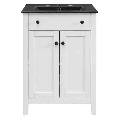 Modway - Nantucket 24in Bathroom Vanity - EEI-5354-WHI-BLK veiw 3