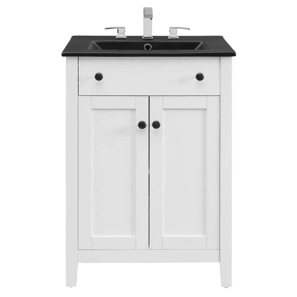 Modway - Nantucket 24in Bathroom Vanity - EEI-5354-WHI-BLK veiw 5