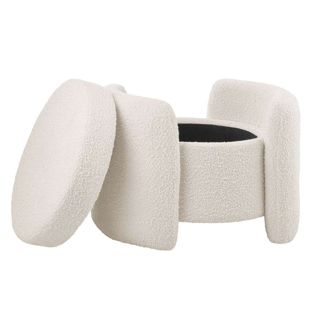 Modway - Nebula Boucle Upholstered Ottoman - EEI-5561-IVO veiw 3