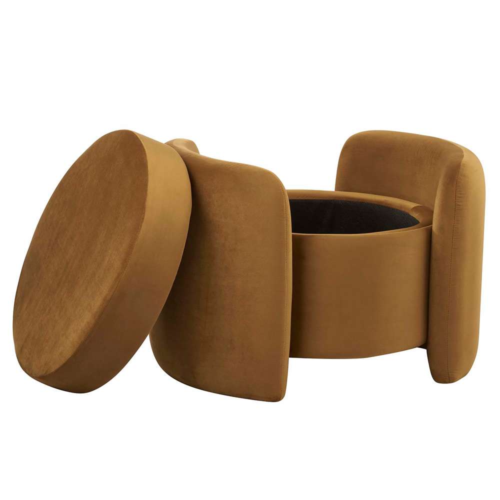 Modway - Nebula Upholstered Performance Velvet Ottoman - EEI-6055-COG veiw 3