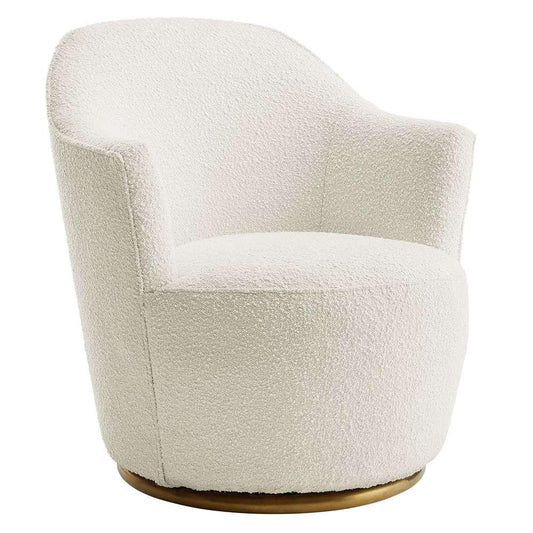 Modway - Nora Boucle Upholstered Swivel Chair - EEI-5311-WHI veiw 1