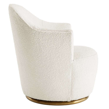 Modway - Nora Boucle Upholstered Swivel Chair - EEI-5311-WHI veiw 3