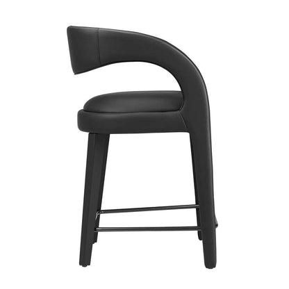 Modway - Pinnacle Vegan Leather Counter Stool (Set of 2) - EEI-6564-BLK-BLK veiw 3