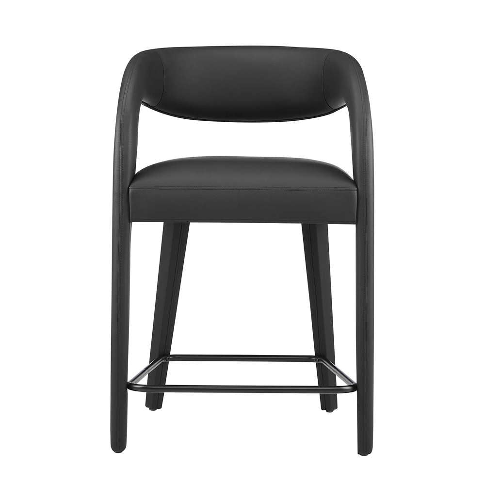 Modway - Pinnacle Vegan Leather Counter Stool (Set of 2) - EEI-6564-BLK-BLK veiw 5