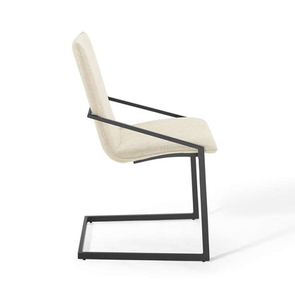 Modway - Pitch Dining Armchair Upholstered Fabric (Set of 2) - EEI-4489-BLK-BEI veiw 4