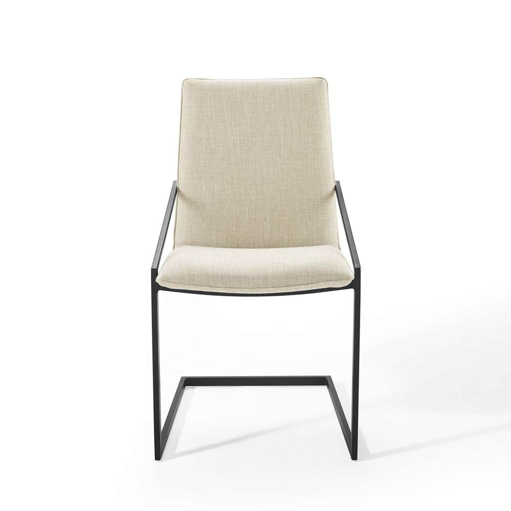 Modway - Pitch Dining Armchair Upholstered Fabric (Set of 2) - EEI-4489-BLK-BEI veiw 6