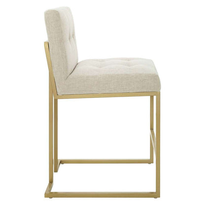 Modway - Privy Counter Stool Upholstered Fabric (Set of 2) - EEI-5571-GLD-BEI veiw 4