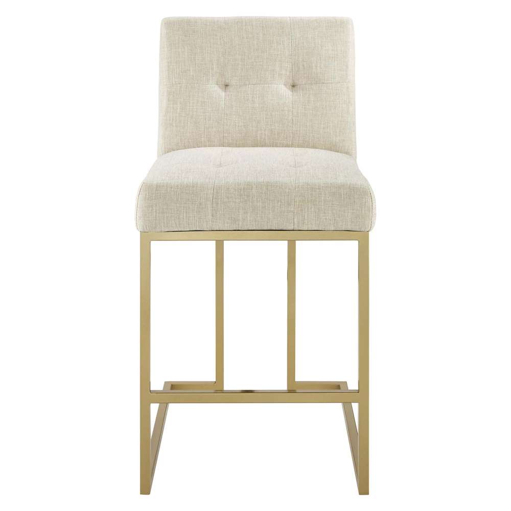 Modway - Privy Counter Stool Upholstered Fabric (Set of 2) - EEI-5571-GLD-BEI veiw 6