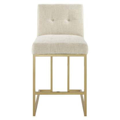 Modway - Privy Counter Stool Upholstered Fabric (Set of 2) - EEI-5571-GLD-BEI veiw 6