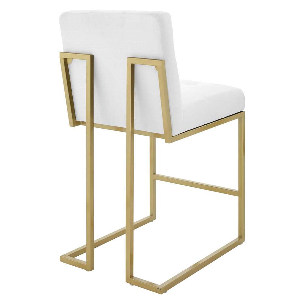 Modway - Privy Counter Stool Upholstered Fabric (Set of 2) - EEI-5571-GLD-WHI veiw 5