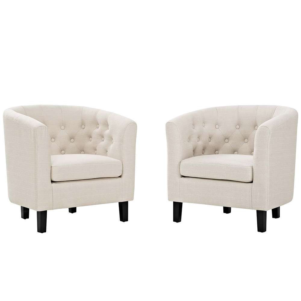 Modway - Prospect 2 Piece Upholstered Fabric Armchair Set - EEI-3150-BEI-SET veiw 1