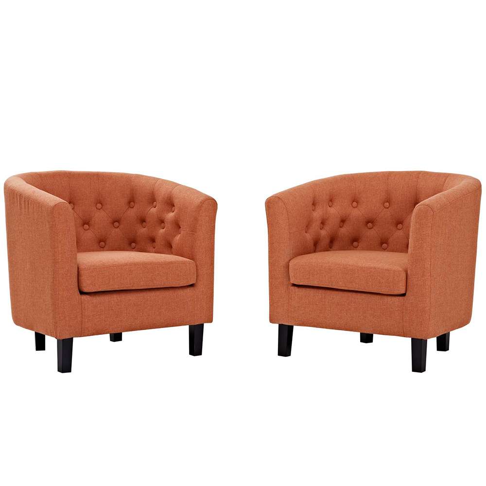 Modway - Prospect 2 Piece Upholstered Fabric Armchair Set - EEI-3150-ORA-SET veiw 1