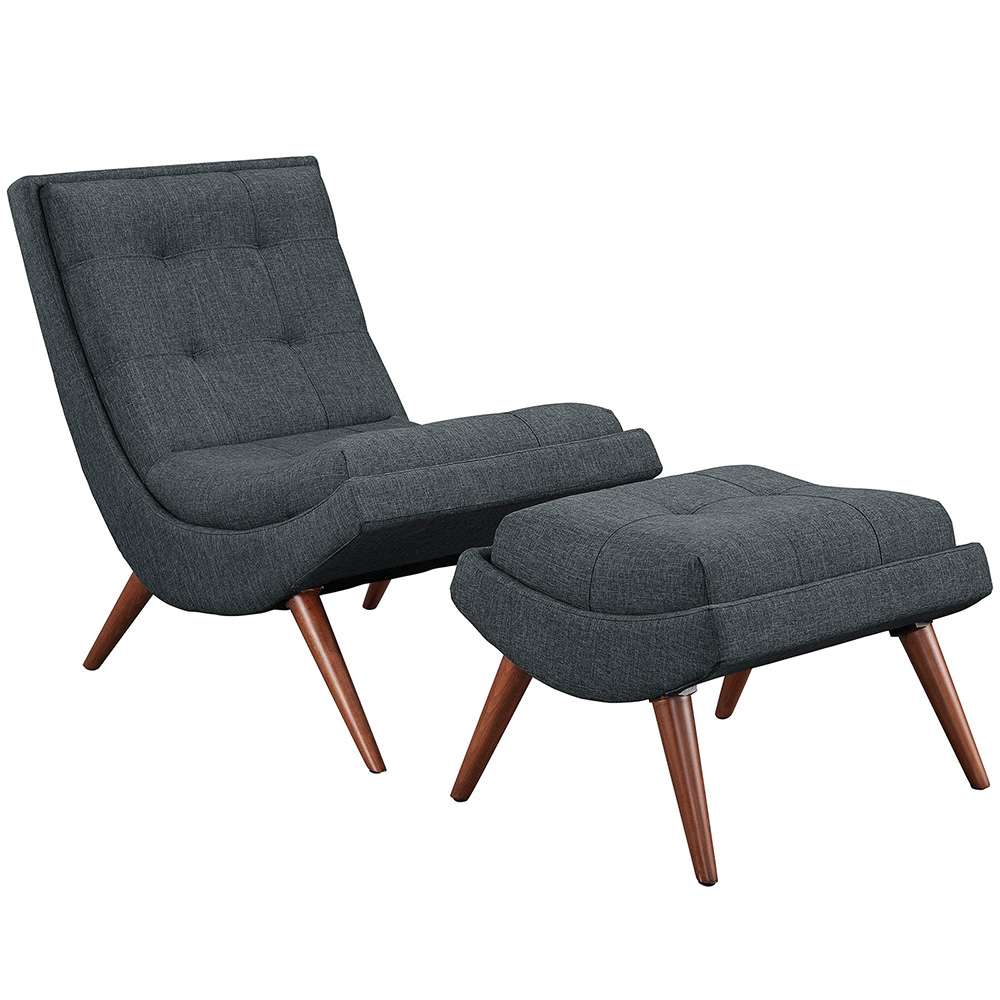 Modway - Ramp Upholstered Fabric Lounge Chair Set - EEI-2143-GRY veiw 1