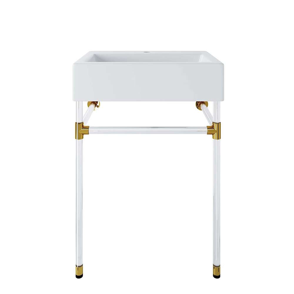 Modway - Redeem 24in Acrylic Wall-Mount Bathroom Vanity - EEI-5535-ACR-WHI veiw 1