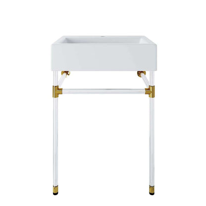 Modway - Redeem 24in Acrylic Wall-Mount Bathroom Vanity - EEI-5535-ACR-WHI veiw 1
