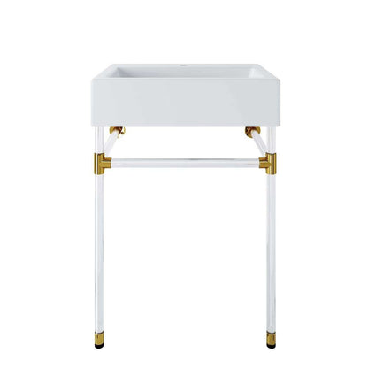 Modway - Redeem 24in Acrylic Wall-Mount Bathroom Vanity - EEI-5535-ACR-WHI veiw 2
