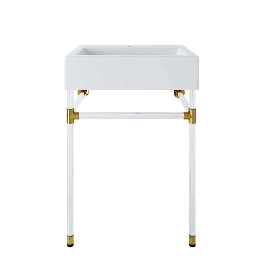 Modway - Redeem 24in Acrylic Wall-Mount Bathroom Vanity - EEI-5535-ACR-WHI veiw 2
