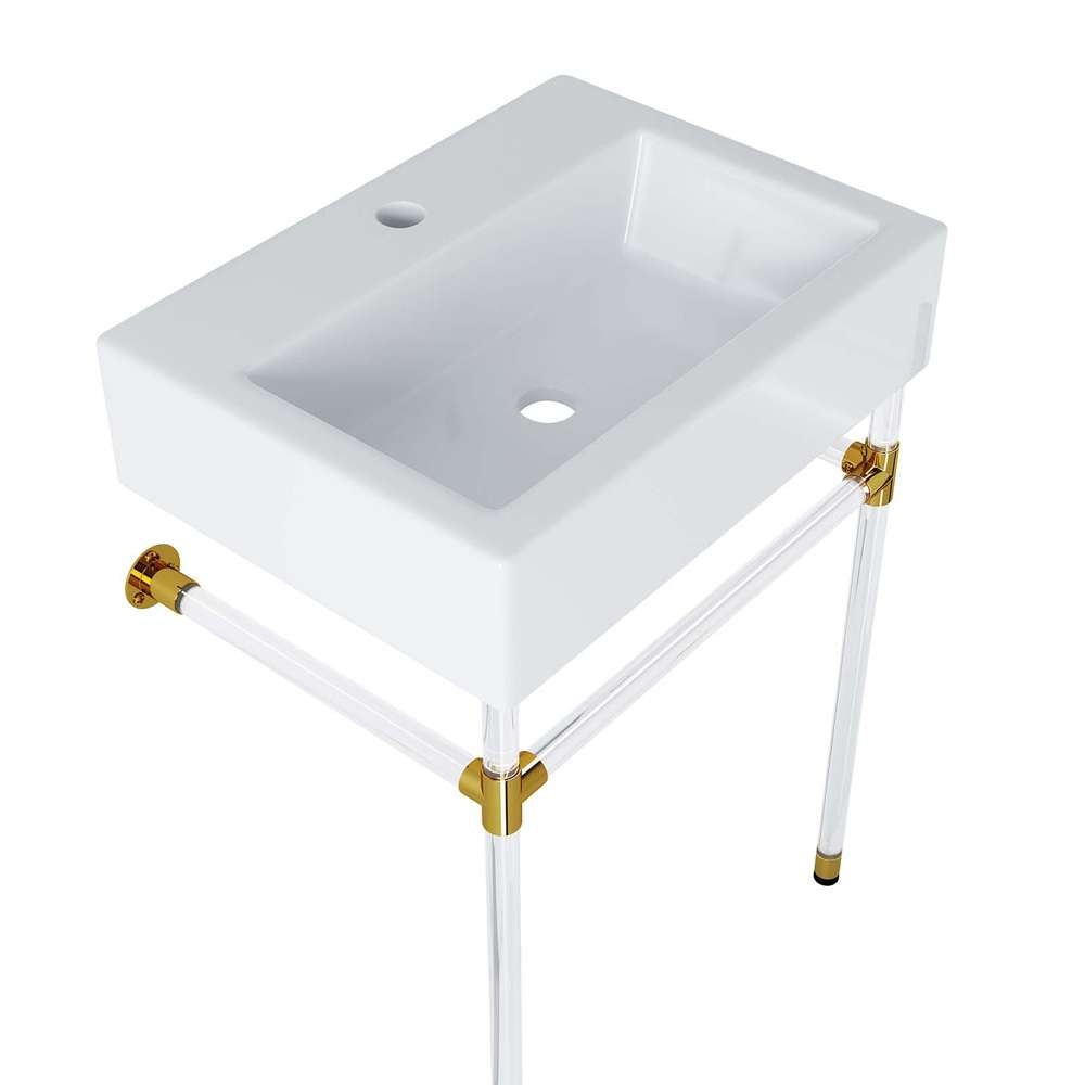 Modway - Redeem 24in Acrylic Wall-Mount Bathroom Vanity - EEI-5535-ACR-WHI veiw 3
