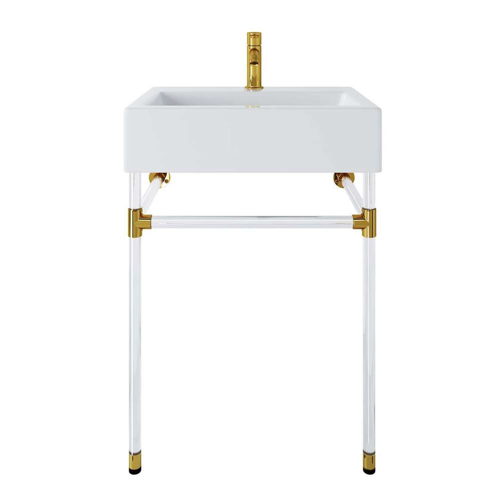 Modway - Redeem 24in Acrylic Wall-Mount Bathroom Vanity - EEI-5535-ACR-WHI veiw 6