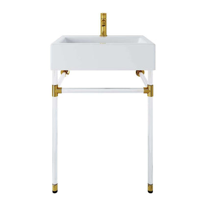 Modway - Redeem 24in Acrylic Wall-Mount Bathroom Vanity - EEI-5535-ACR-WHI veiw 6