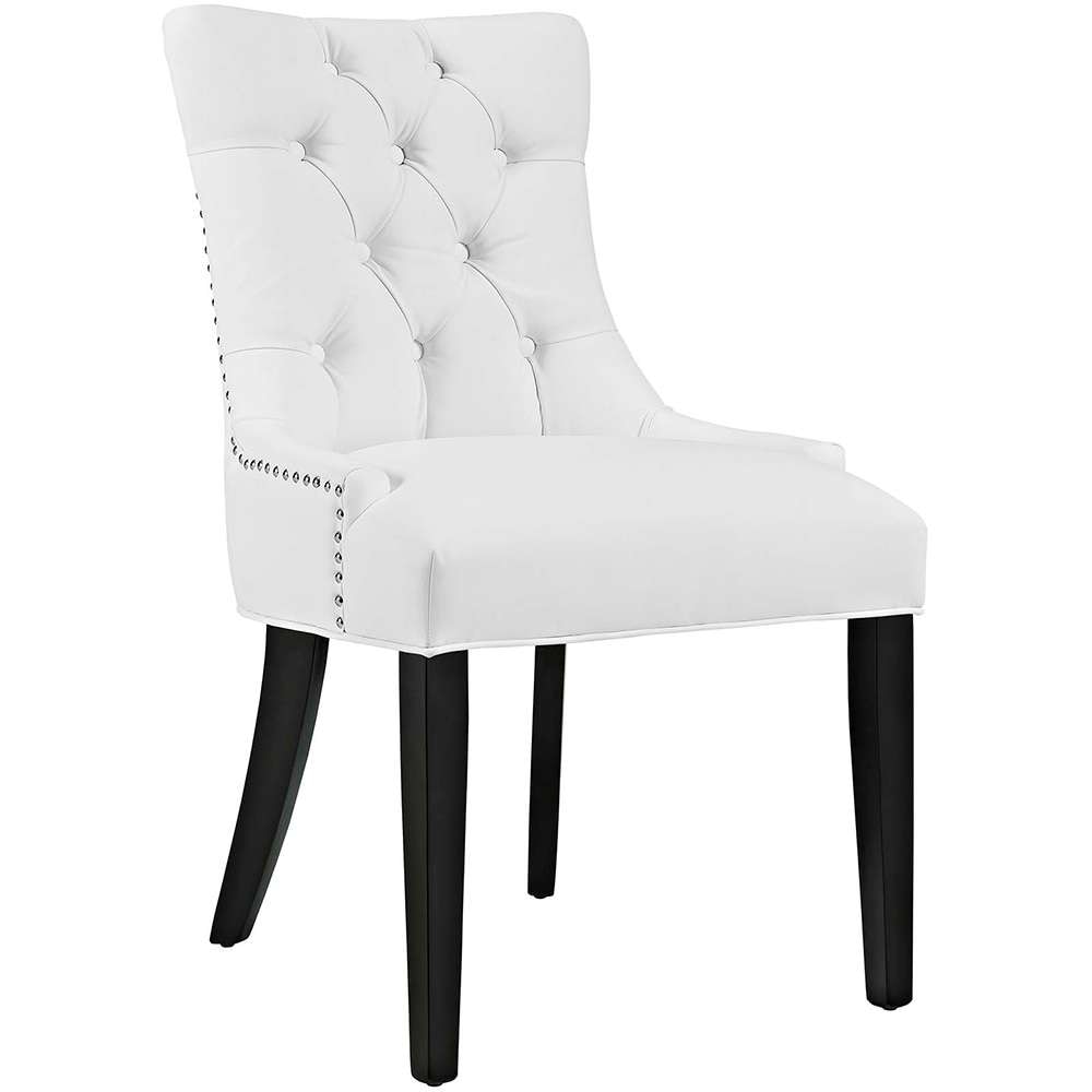 Modway - Regent Tufted Vegan Leather Dining Chair - EEI-2222-WHI veiw 1